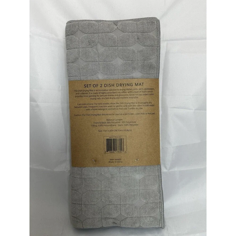 The Kitchen Super Dish Drying Mat Gray 15